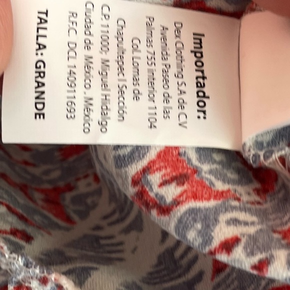 Dex Smocked Tiered Long Sleeve Mini Dress Red, Blue,‎ White Size L NWT - Picture 11 of 13